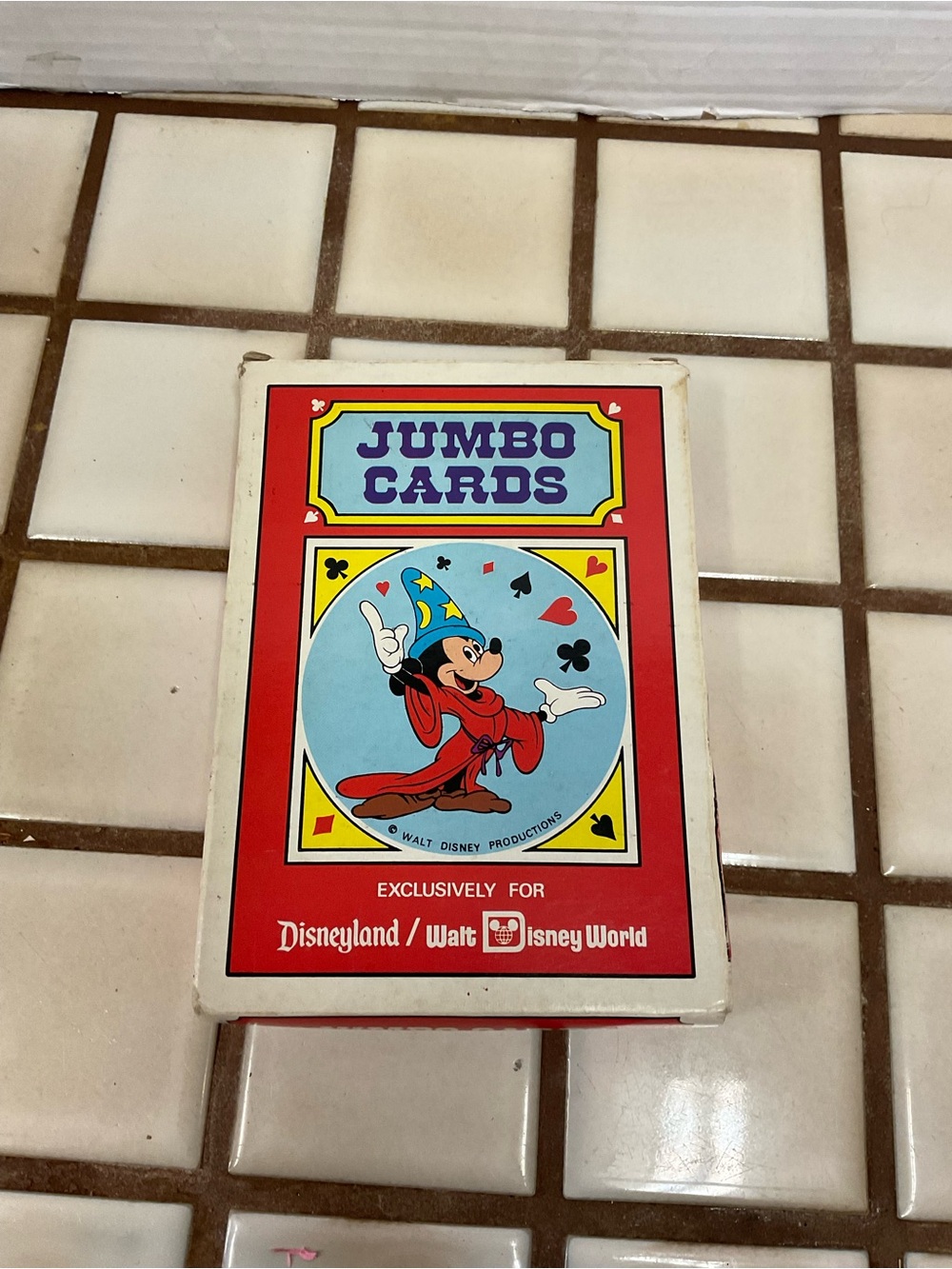 Disney Jumbo Cards Playing Card Deck - Red, Blue, Yellow